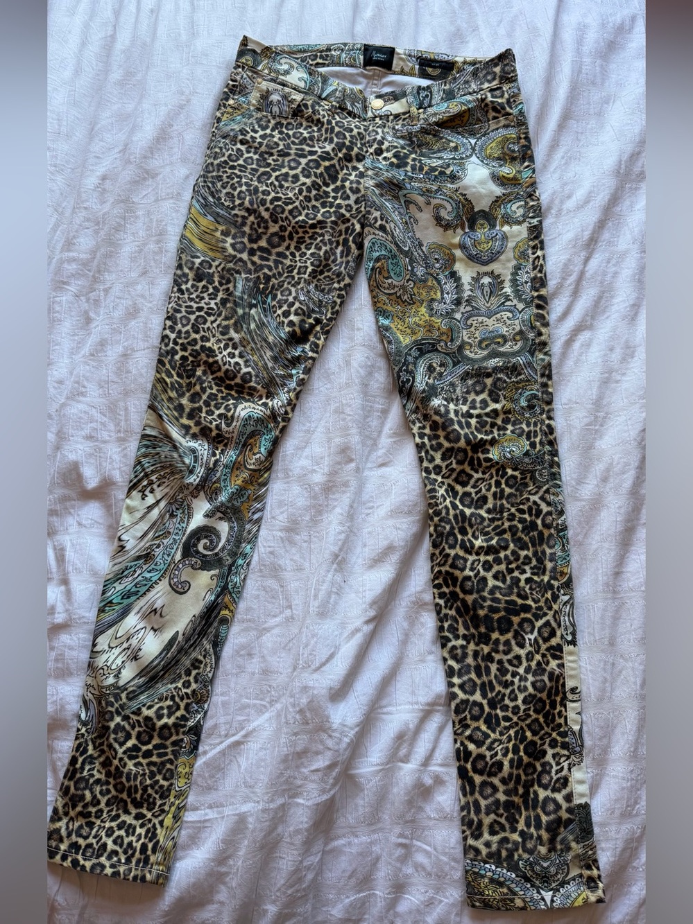 Marciano Leopard & Paisley Skinny Jeans - Brown, Black, Cream, Turquoise